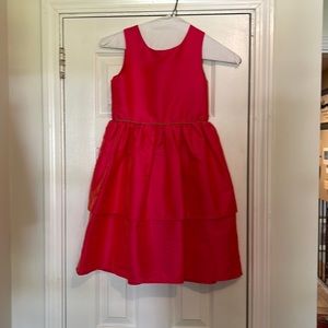 Pink dress with a yellow/green sheen